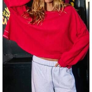 NEW BUCKETLIST trinity overlap open back oversize fit reverse stitched top in re